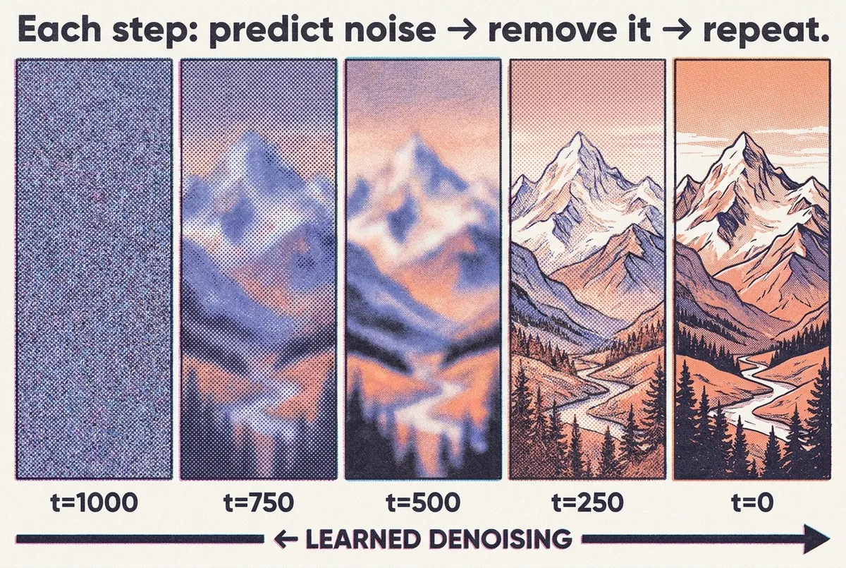 Reversing the noise process